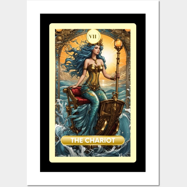 The Chariot Card From the Light Mermaid Tarot Deck Wall Art by MGRCLimon